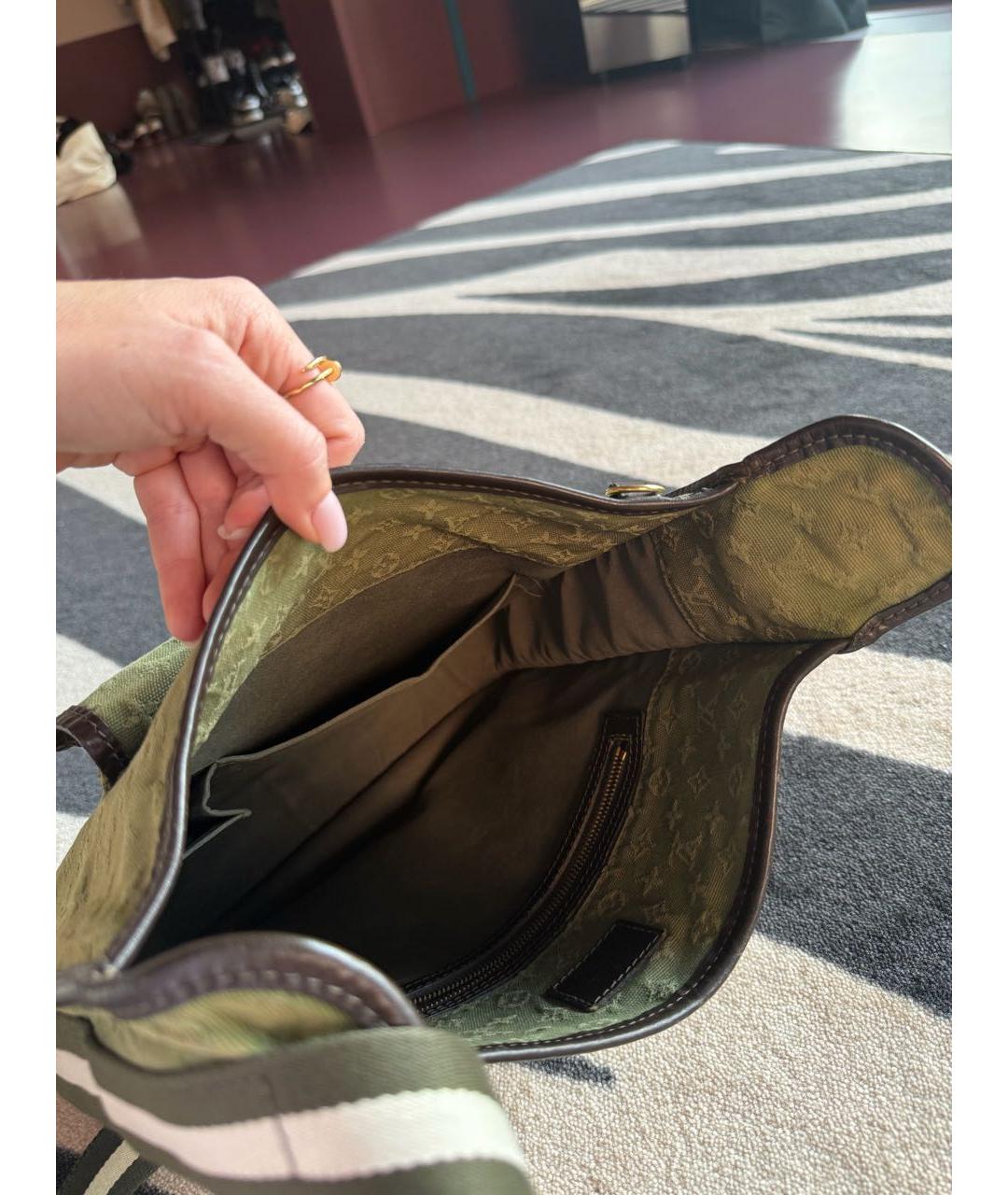 LOUIS VUITTON Хаки сумка через плечо, фото 4