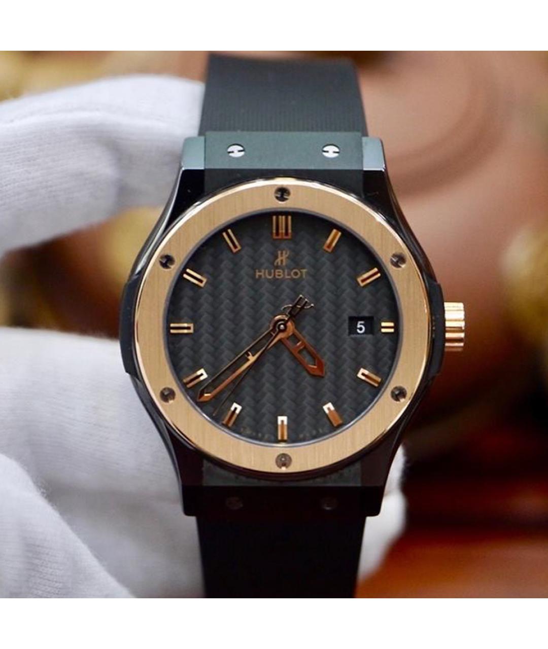 HUBLOT Черные керамические часы, фото 4