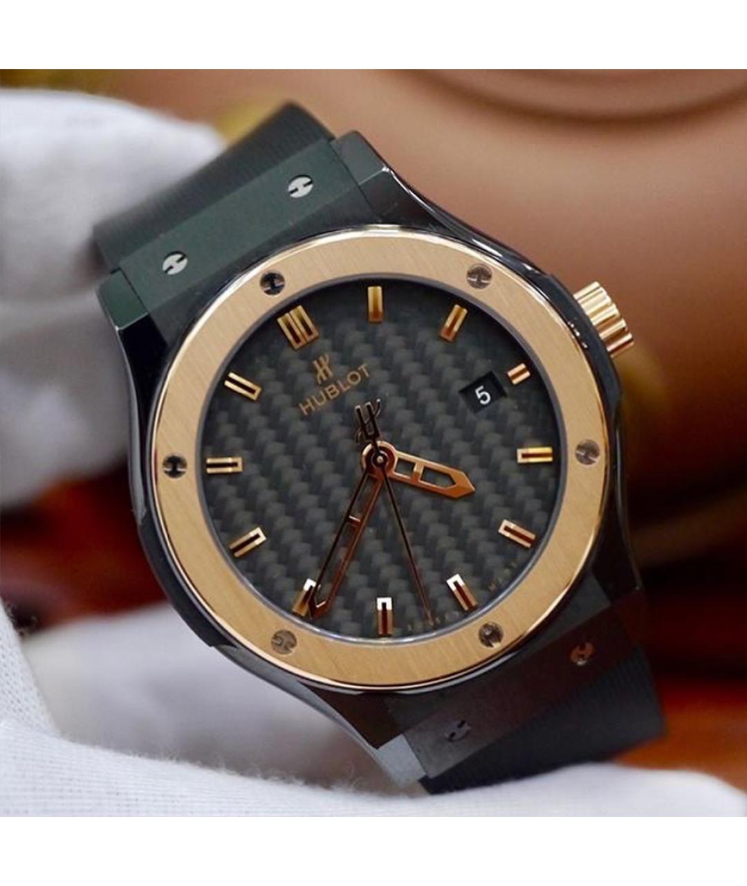 HUBLOT Черные керамические часы, фото 3