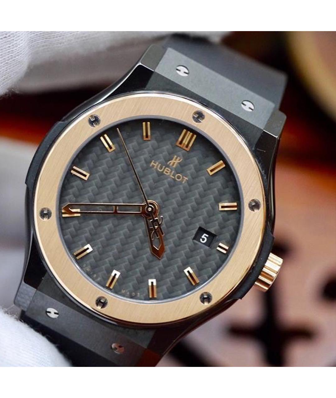 HUBLOT Черные керамические часы, фото 2