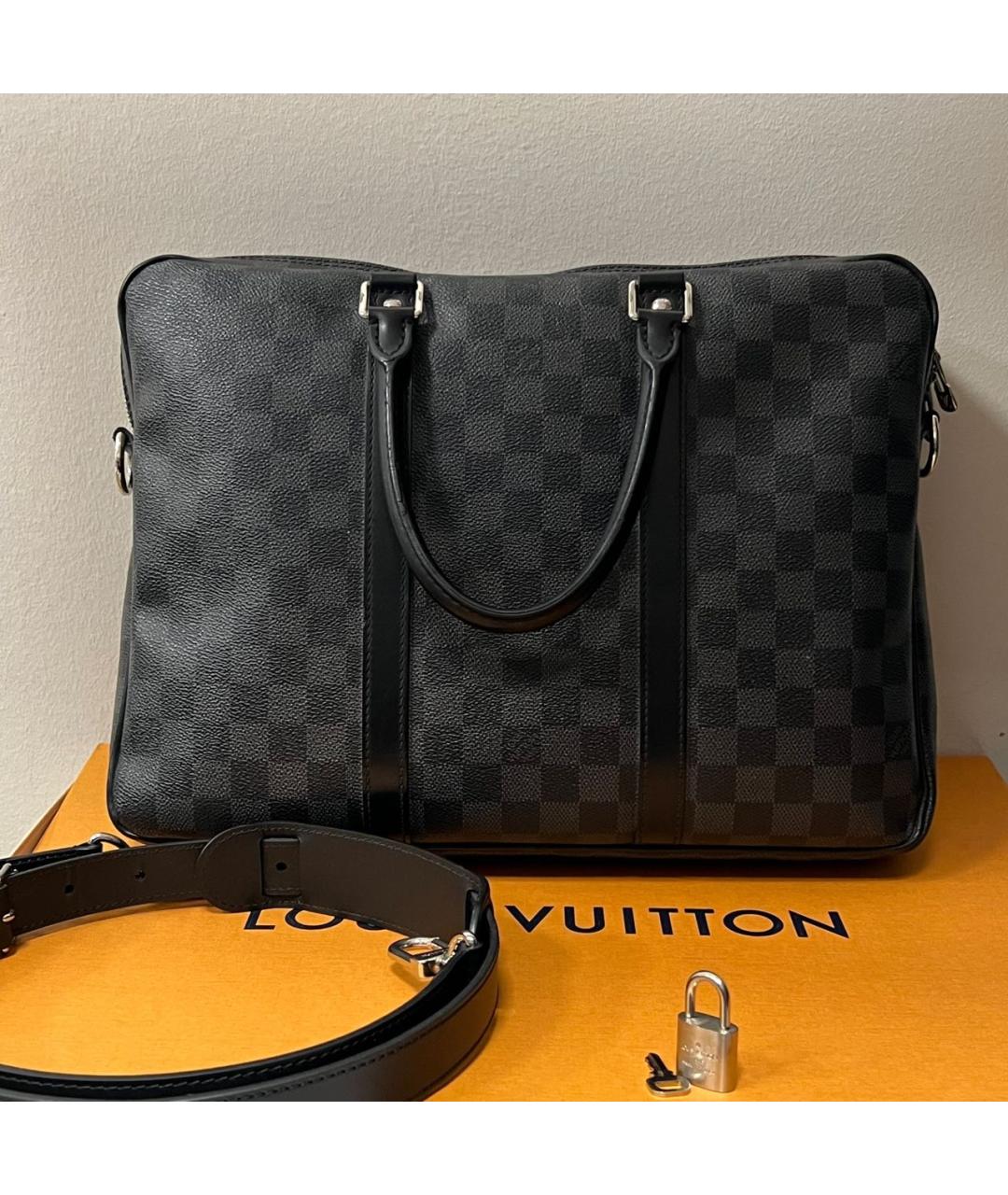 LOUIS VUITTON Черный портфель, фото 3