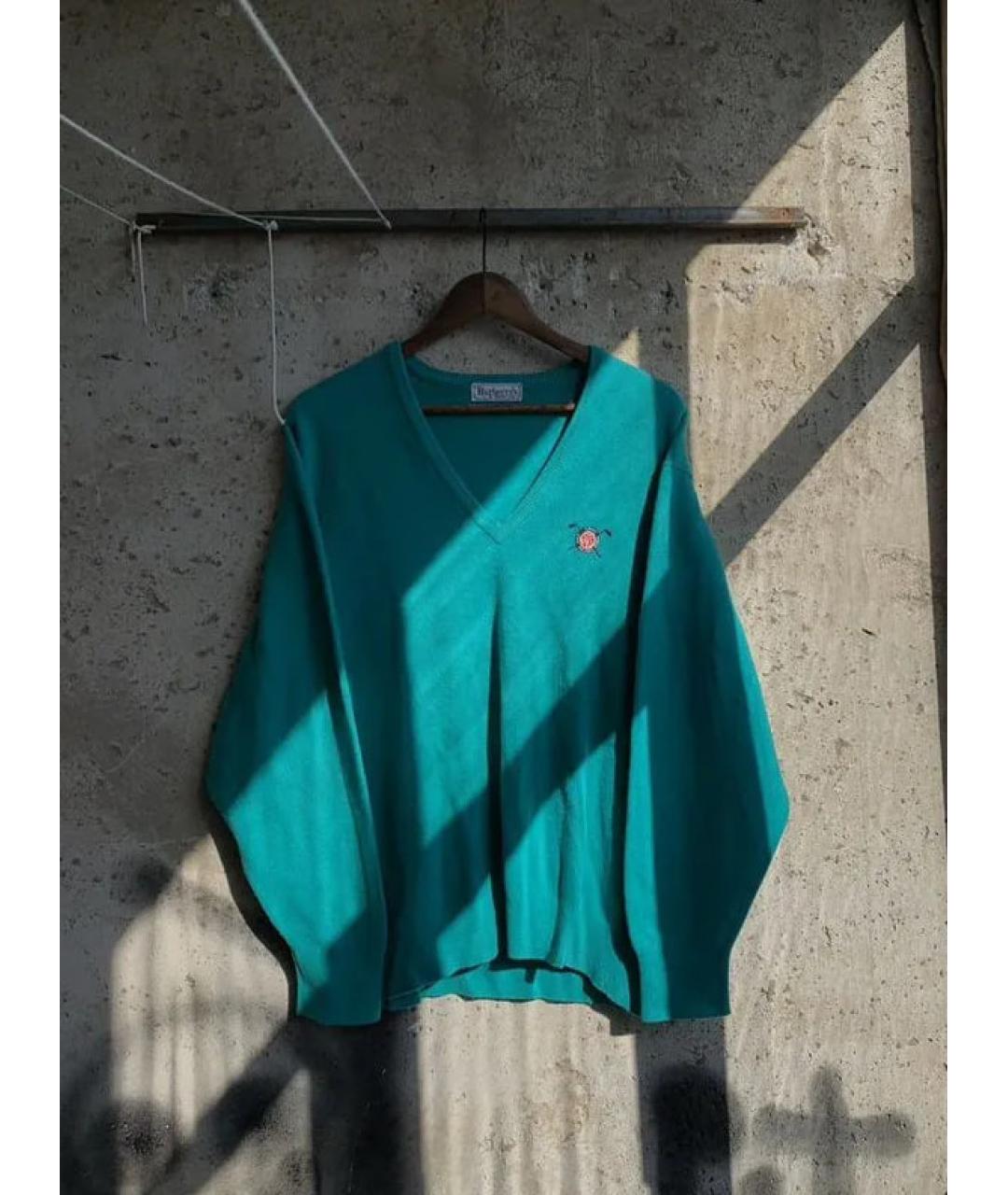 BURBERRY Бирюзовый шерстяной джемпер / свитер, фото 7