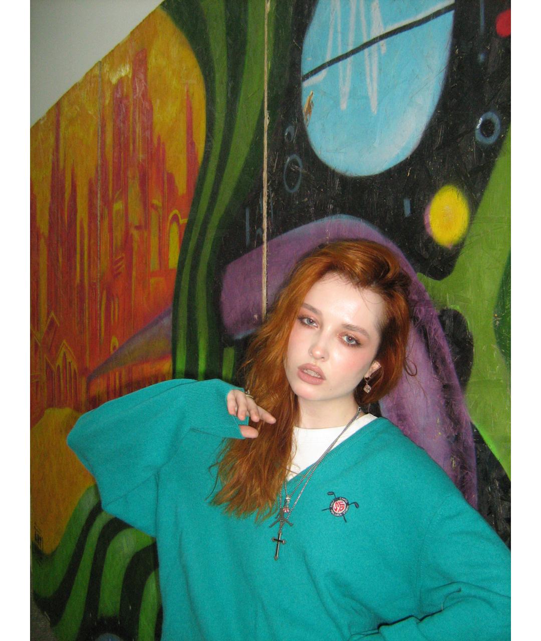 BURBERRY Бирюзовый шерстяной джемпер / свитер, фото 4