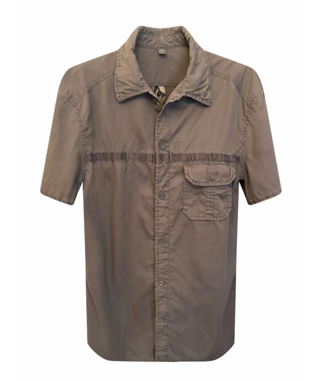 PRADA Коричневая хлопковая кэжуал рубашка, фото 1