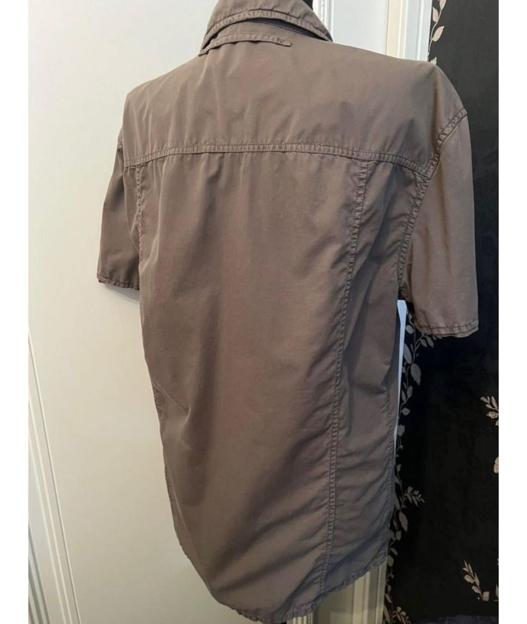 PRADA Коричневая хлопковая кэжуал рубашка, фото 2
