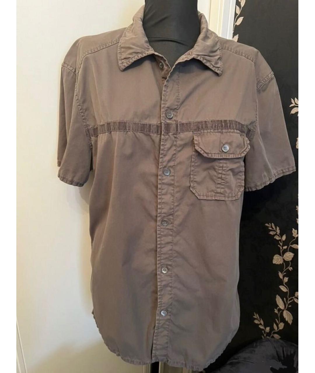 PRADA Коричневая хлопковая кэжуал рубашка, фото 5
