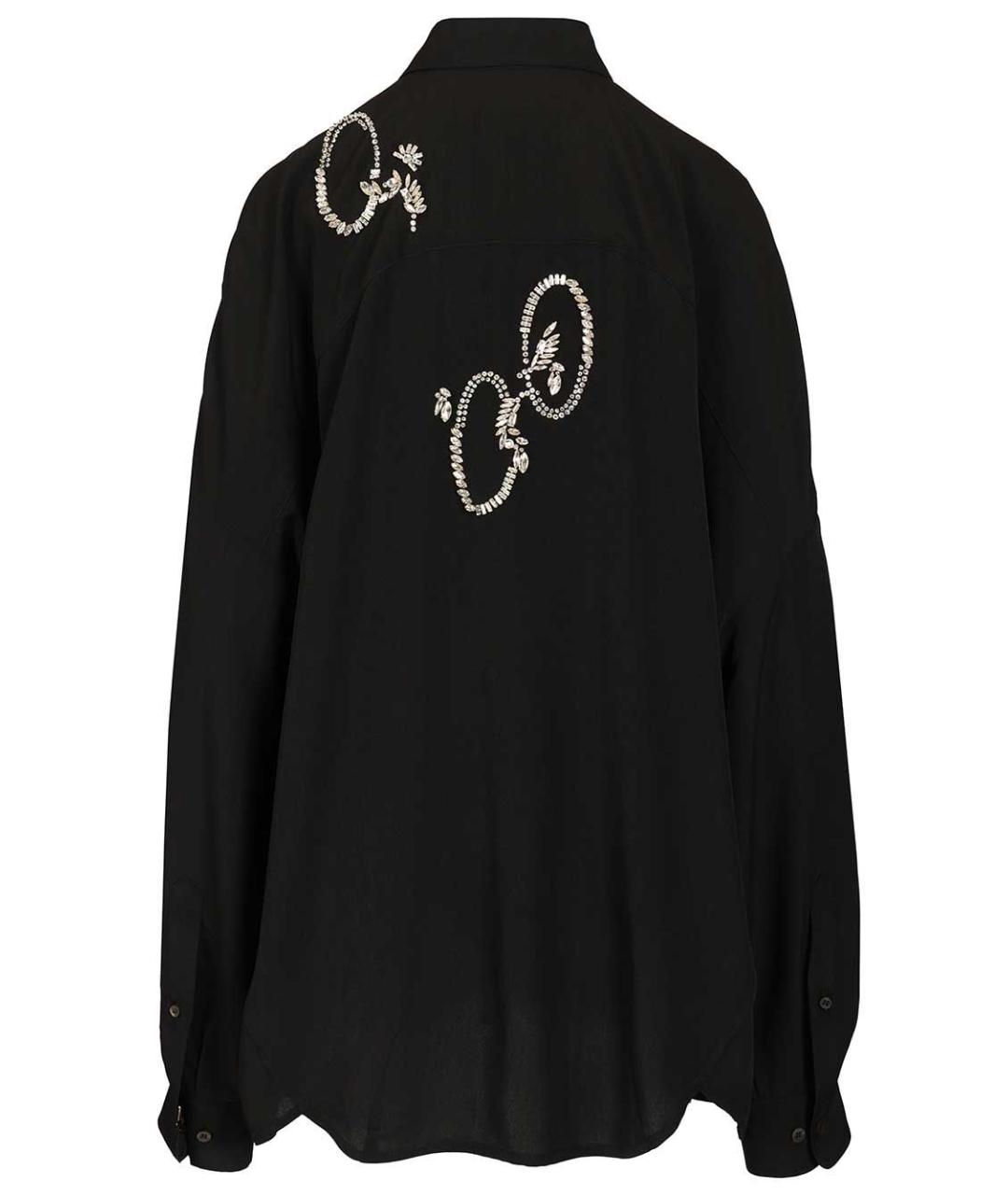 DRIES VAN NOTEN Черная полиэстеровая рубашка, фото 2