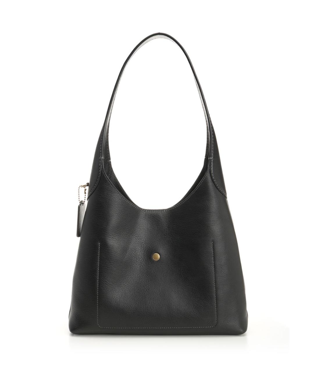 COACH Черная кожаная сумка через плечо, фото 3