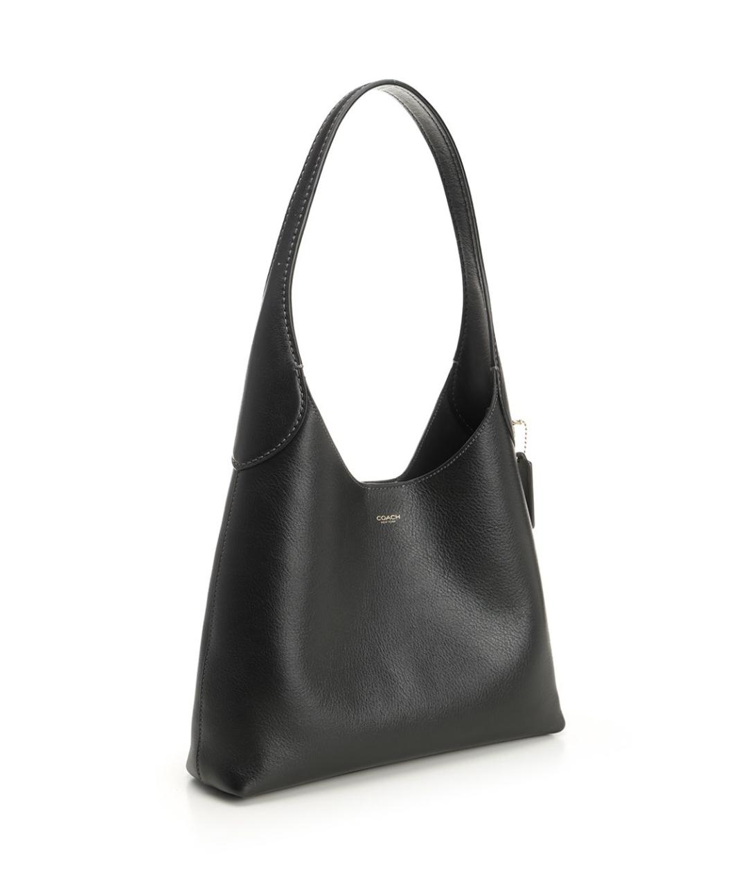 COACH Черная кожаная сумка через плечо, фото 2