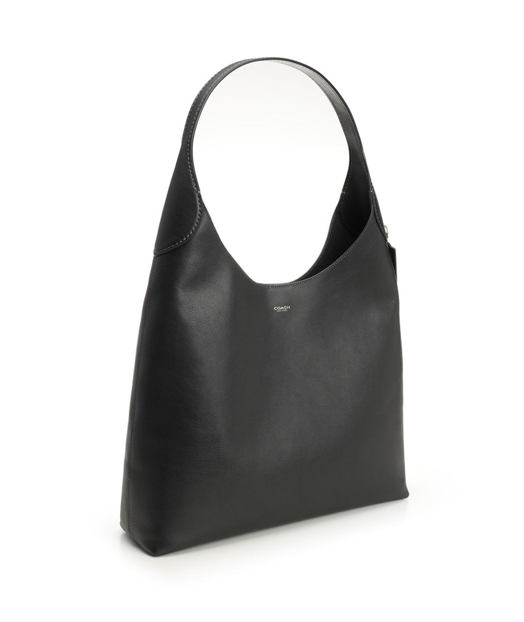 COACH Черная кожаная сумка через плечо, фото 2