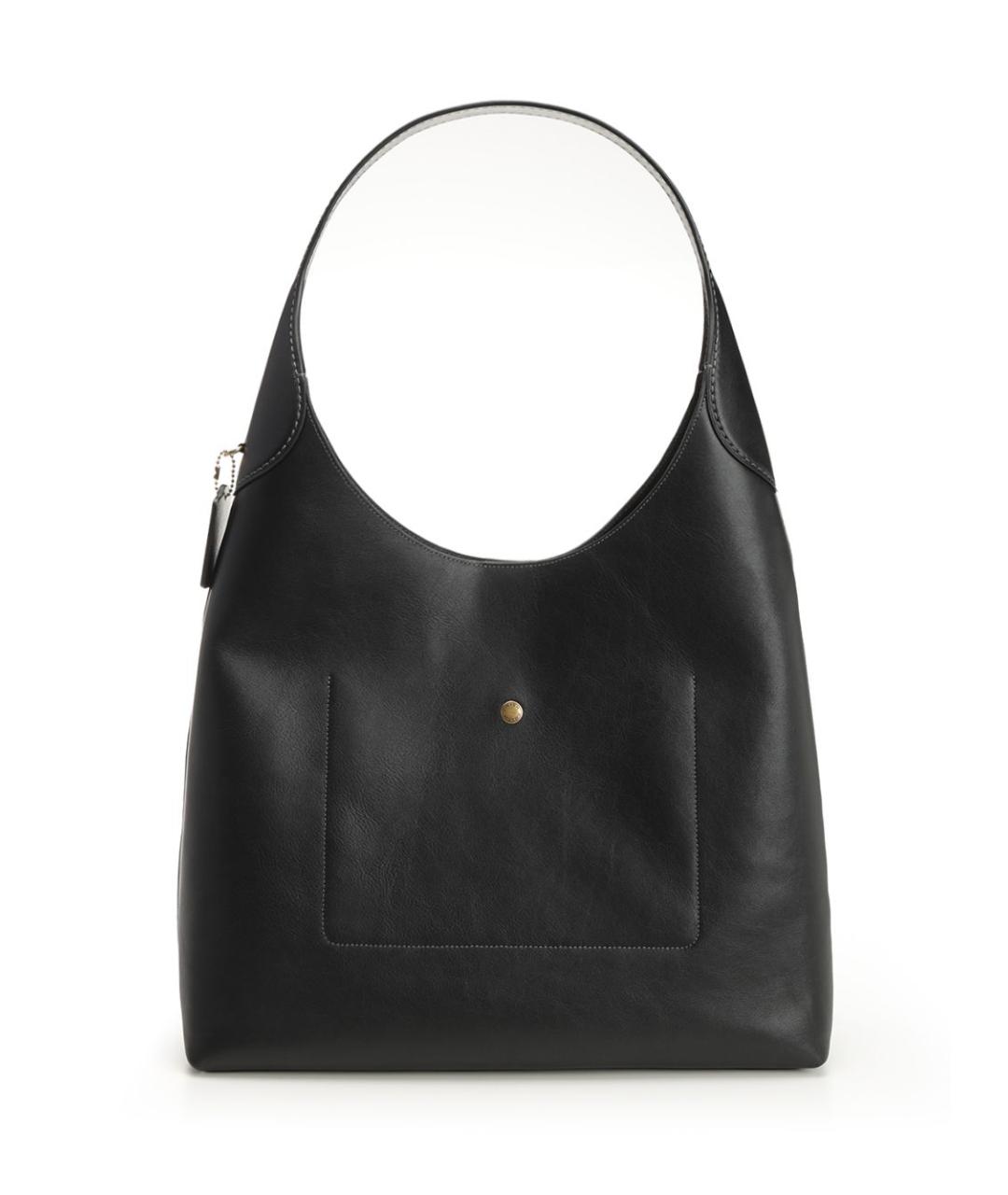 COACH Черная кожаная сумка через плечо, фото 3