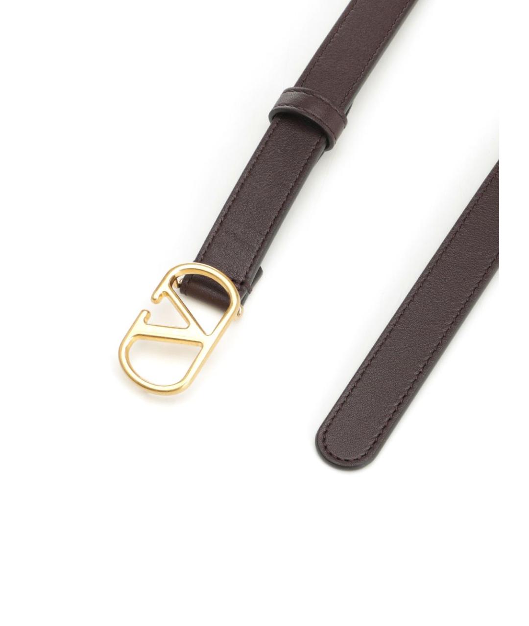 VALENTINO Коричневый кожаный ремень, фото 2