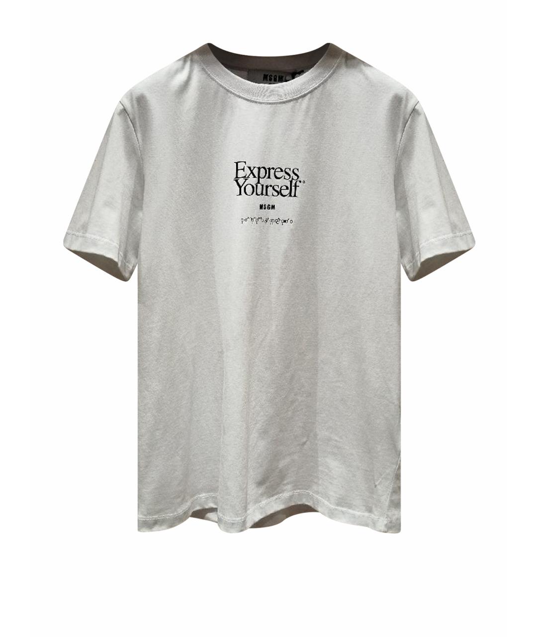 MSGM Белая хлопковая футболка, фото 1