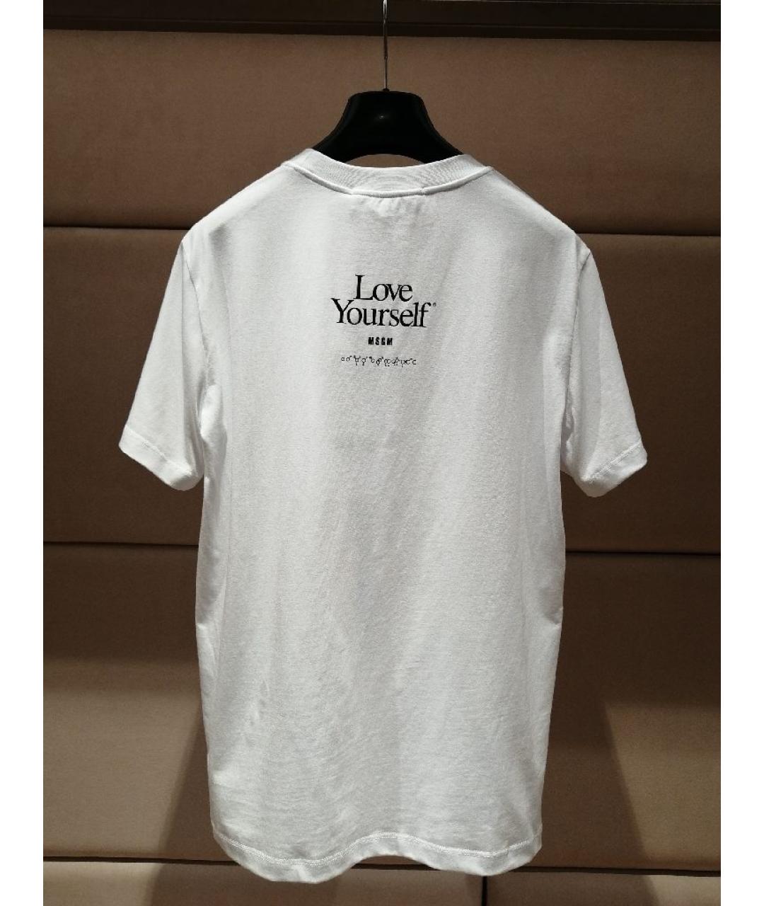 MSGM Белая хлопковая футболка, фото 2