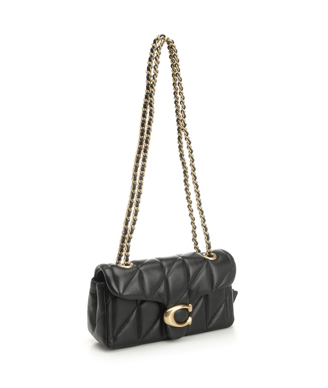 COACH Черная кожаная сумка через плечо, фото 2