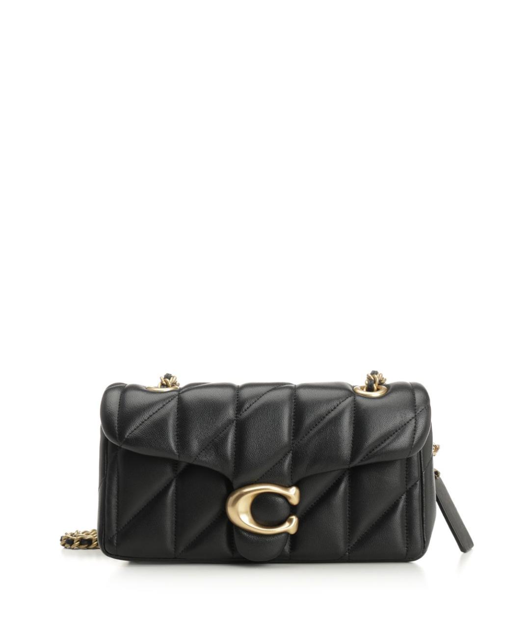 COACH Черная кожаная сумка через плечо, фото 1