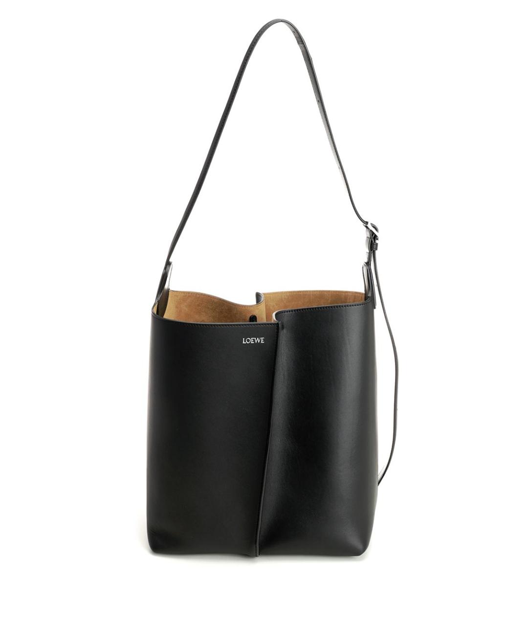 LOEWE Черная кожаная сумка тоут, фото 1