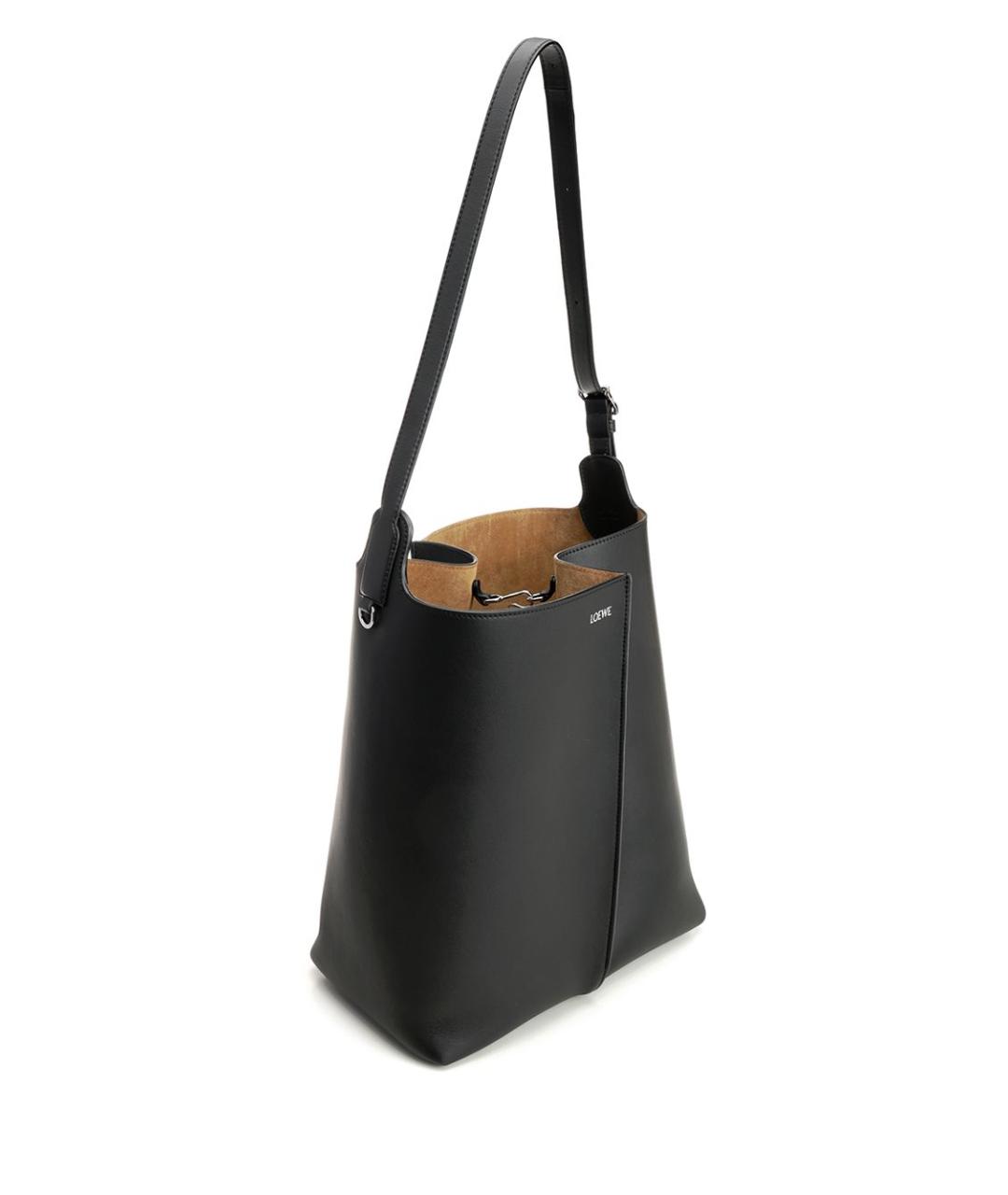 LOEWE Черная кожаная сумка тоут, фото 2