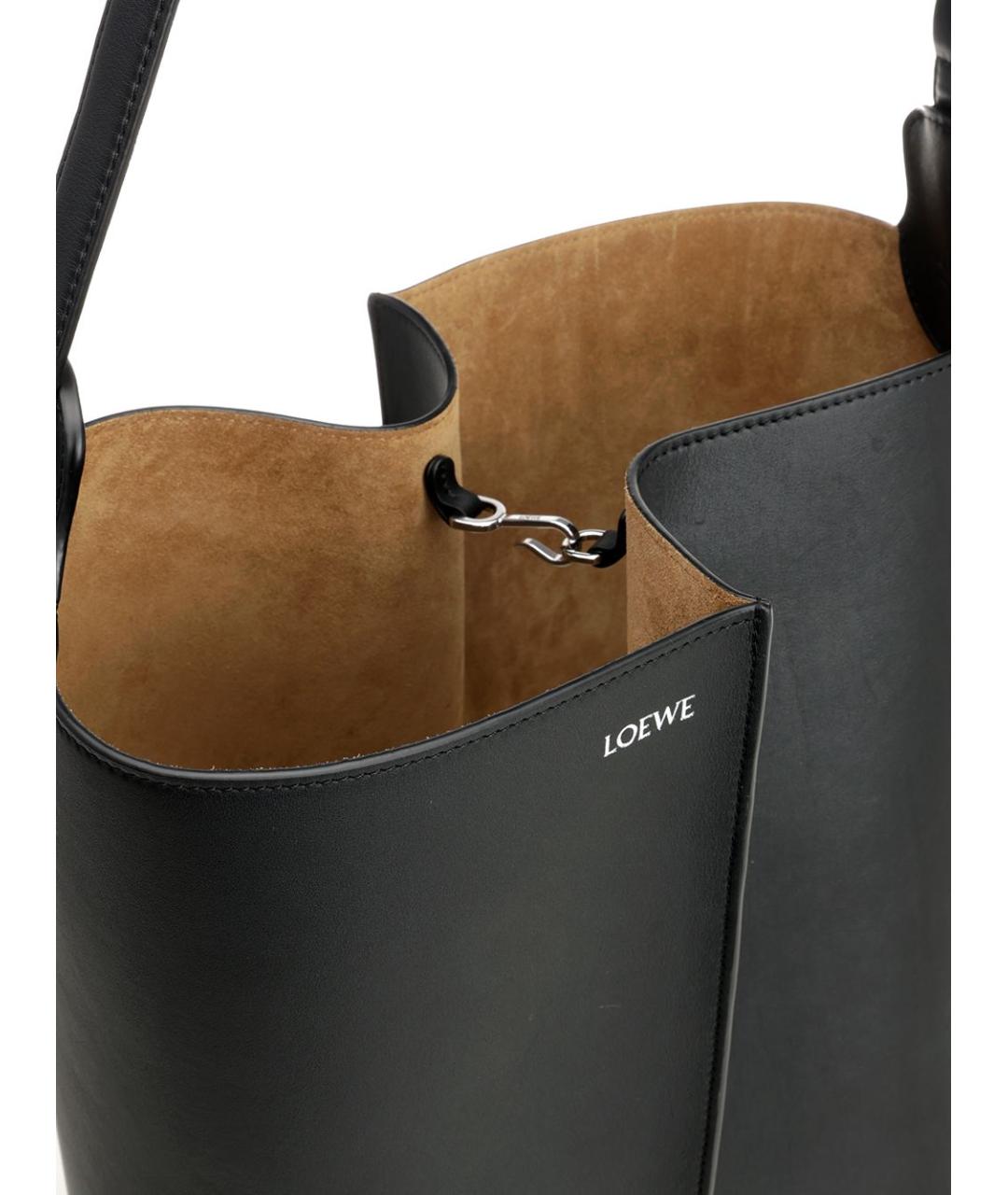 LOEWE Черная кожаная сумка тоут, фото 4