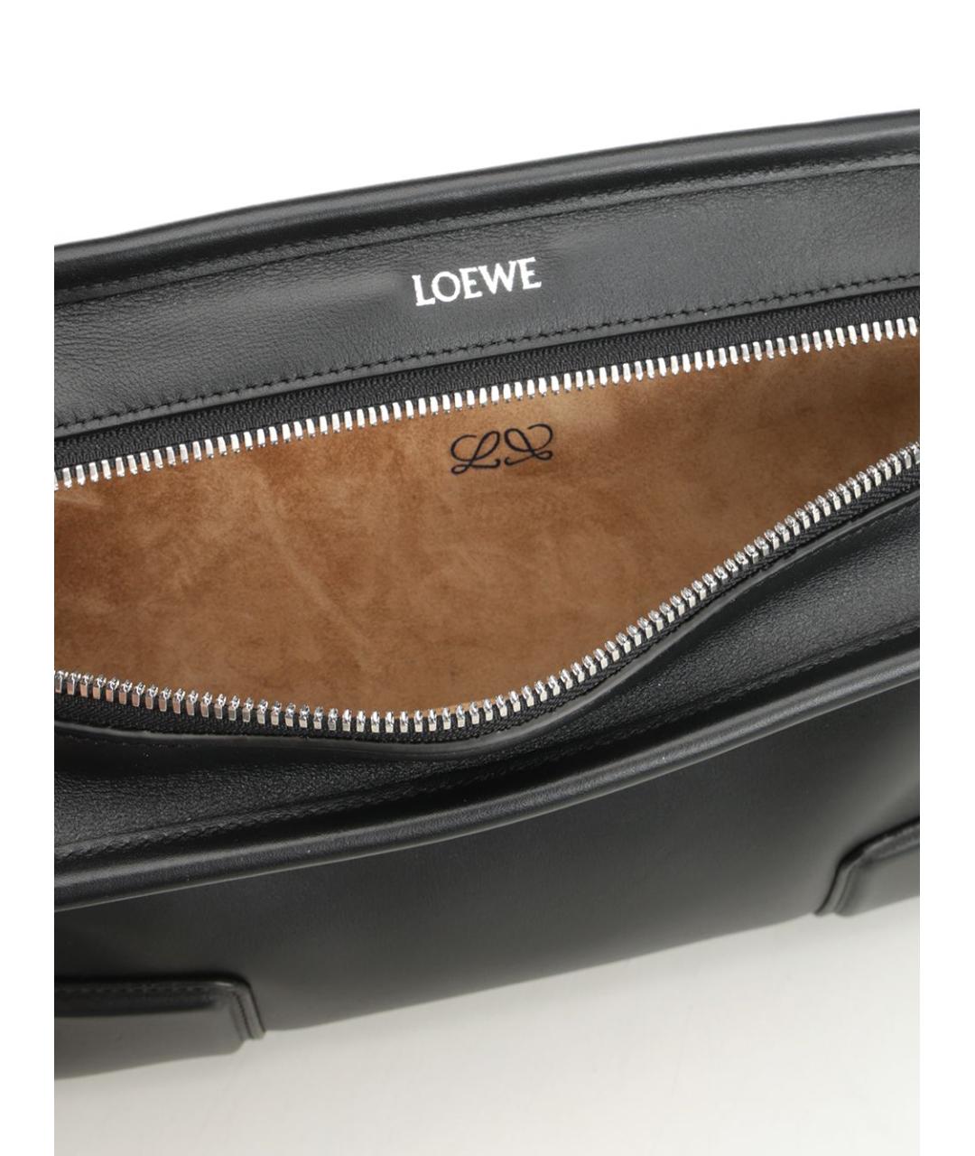 LOEWE Черная кожаная сумка тоут, фото 4