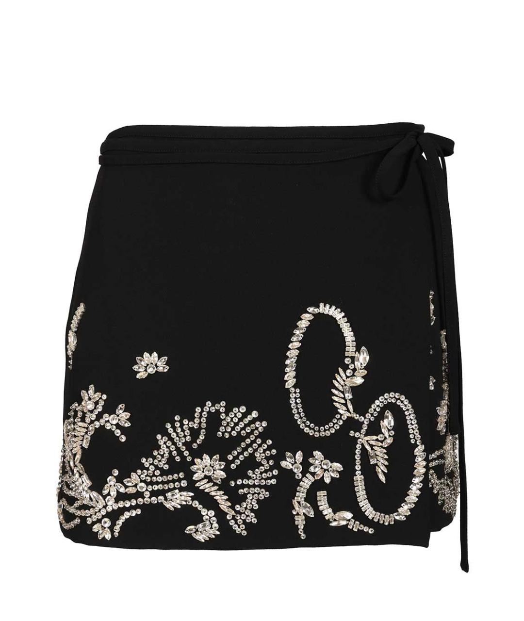 DRIES VAN NOTEN Черная полиэстеровая юбка миди, фото 1