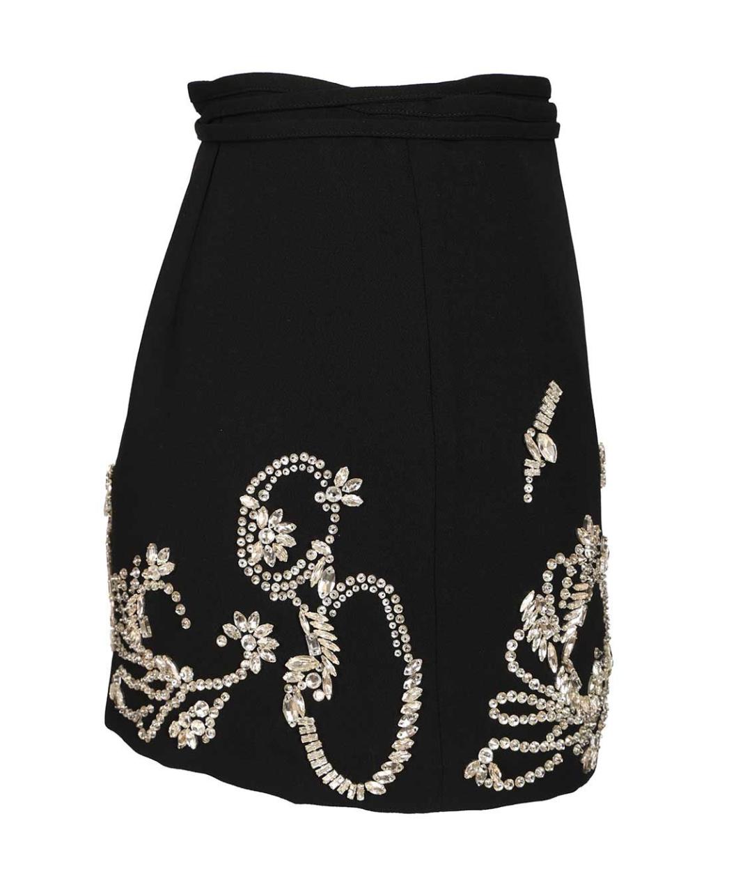 DRIES VAN NOTEN Черная полиэстеровая юбка миди, фото 3