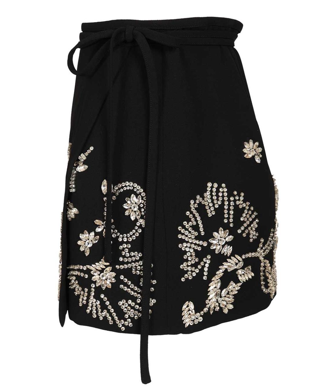 DRIES VAN NOTEN Черная полиэстеровая юбка миди, фото 4