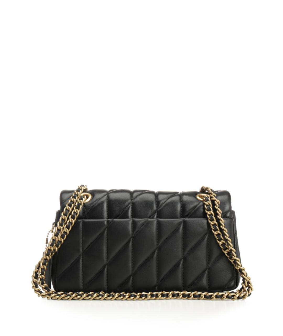 COACH Черная кожаная сумка через плечо, фото 3