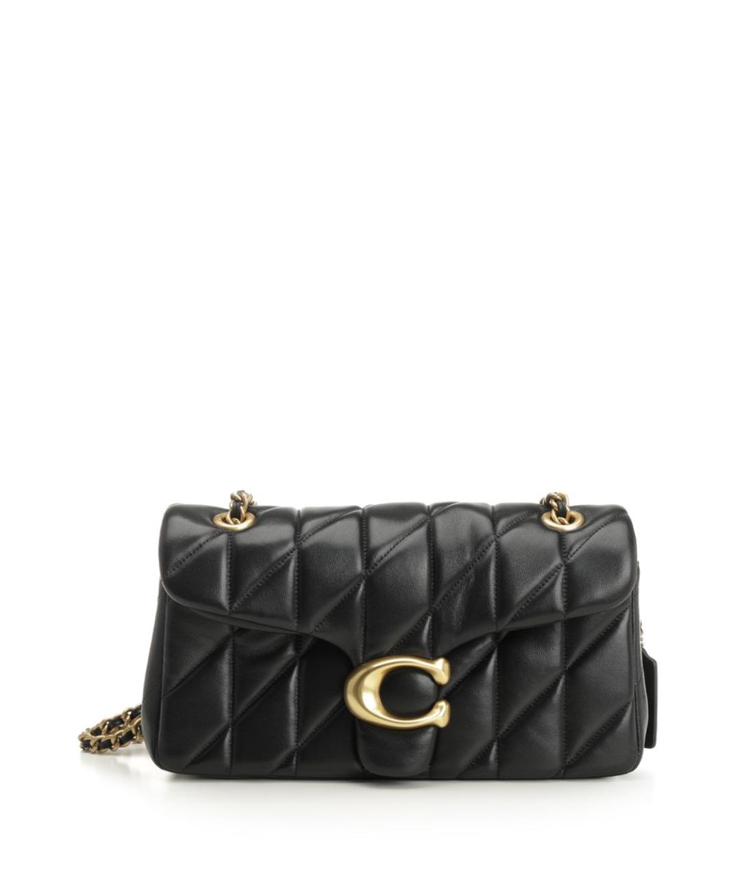 COACH Черная кожаная сумка через плечо, фото 1