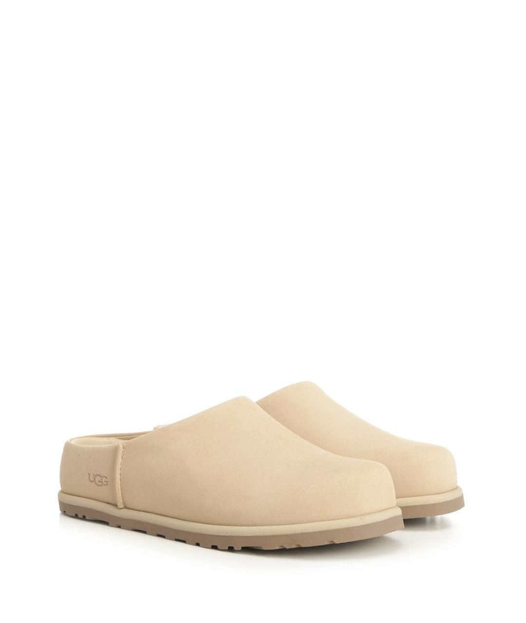 UGG AUSTRALIA Бежевые нубуковые мюли, фото 2