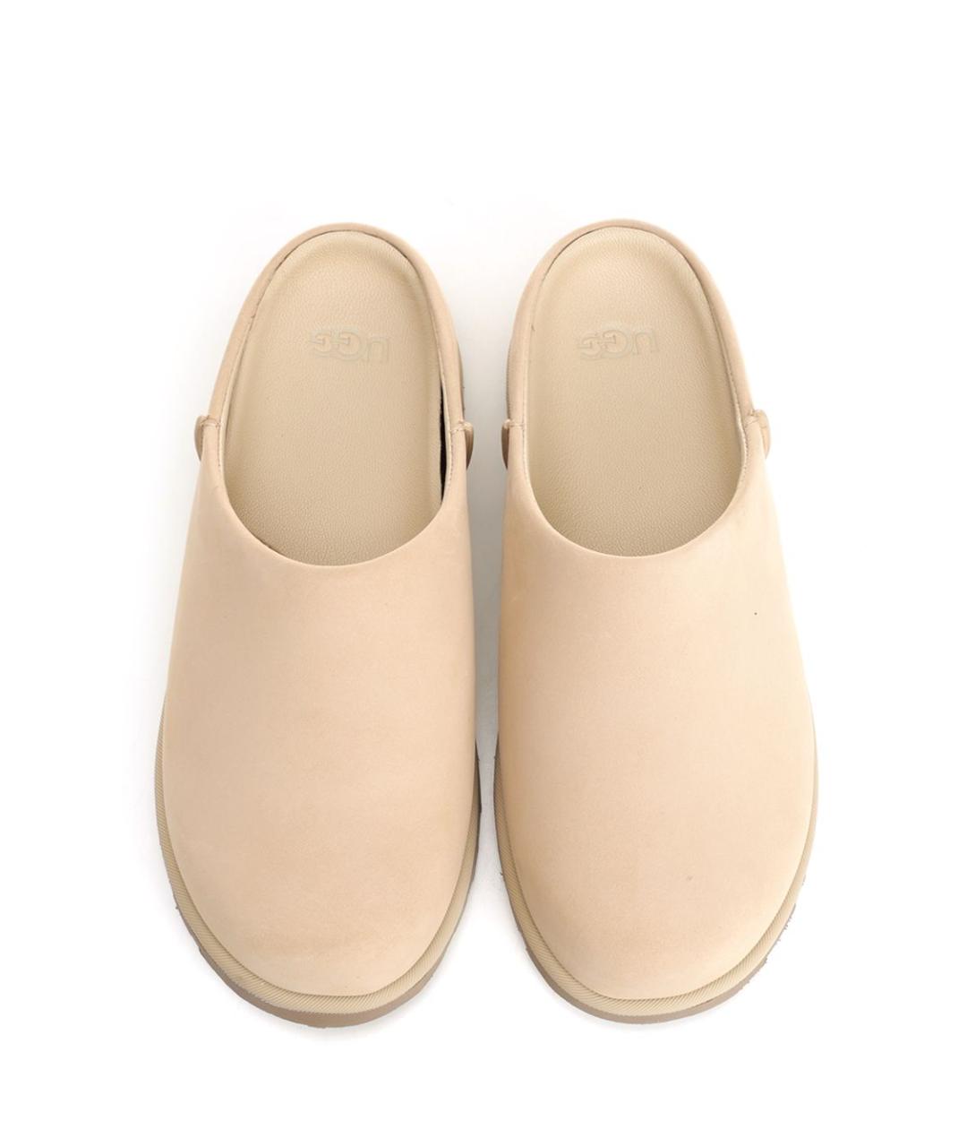 UGG AUSTRALIA Бежевые нубуковые мюли, фото 5