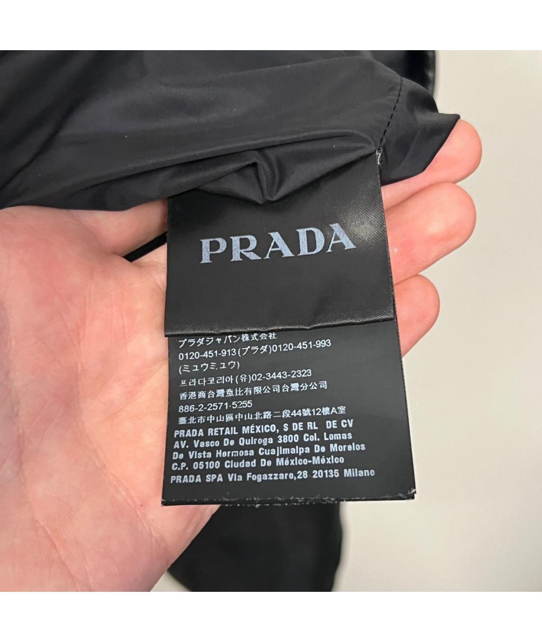 PRADA Черная кожаная куртка, фото 5