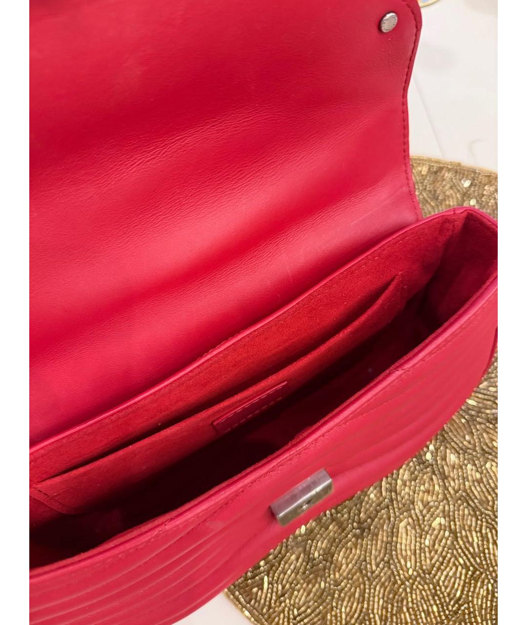 LOUIS VUITTON Красная кожаная сумка через плечо, фото 4