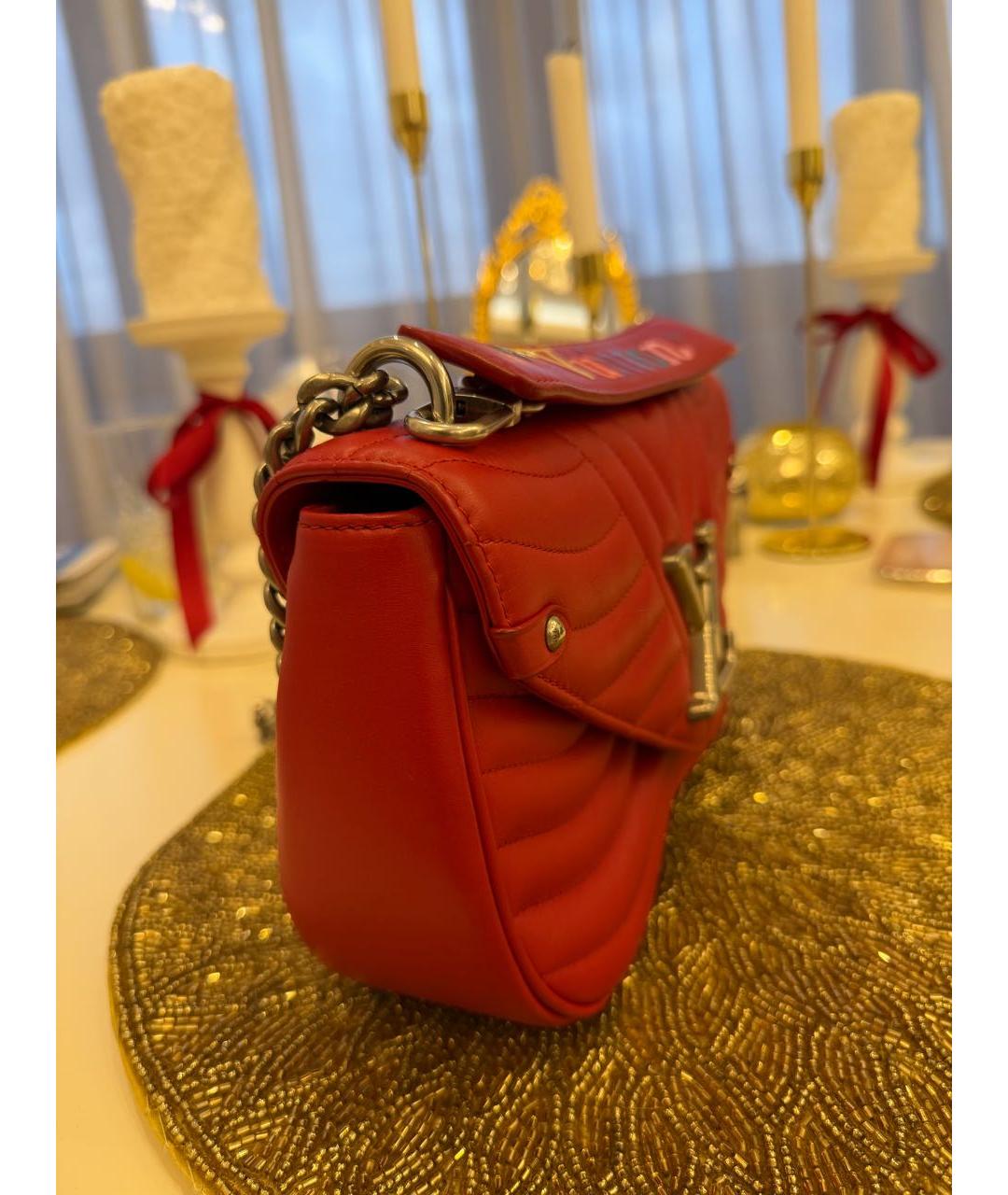 LOUIS VUITTON Красная кожаная сумка через плечо, фото 2