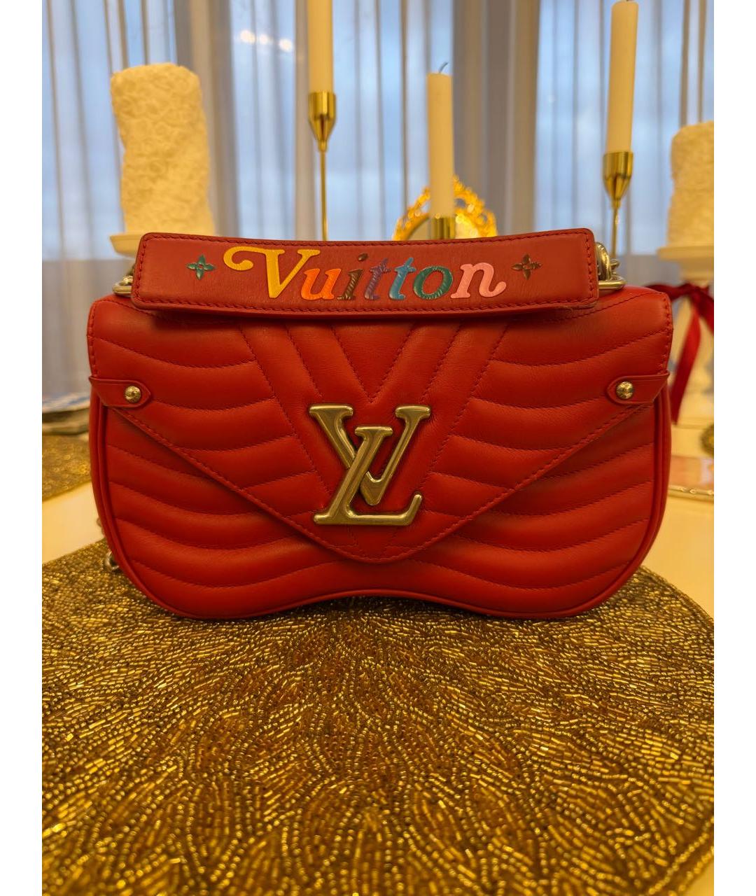 LOUIS VUITTON Красная кожаная сумка через плечо, фото 7