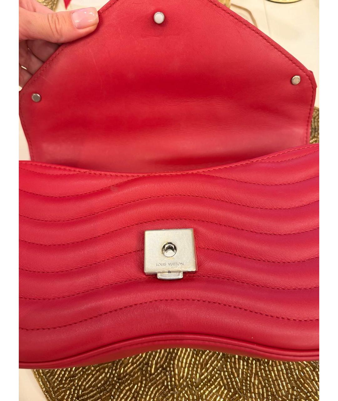 LOUIS VUITTON Красная кожаная сумка через плечо, фото 5
