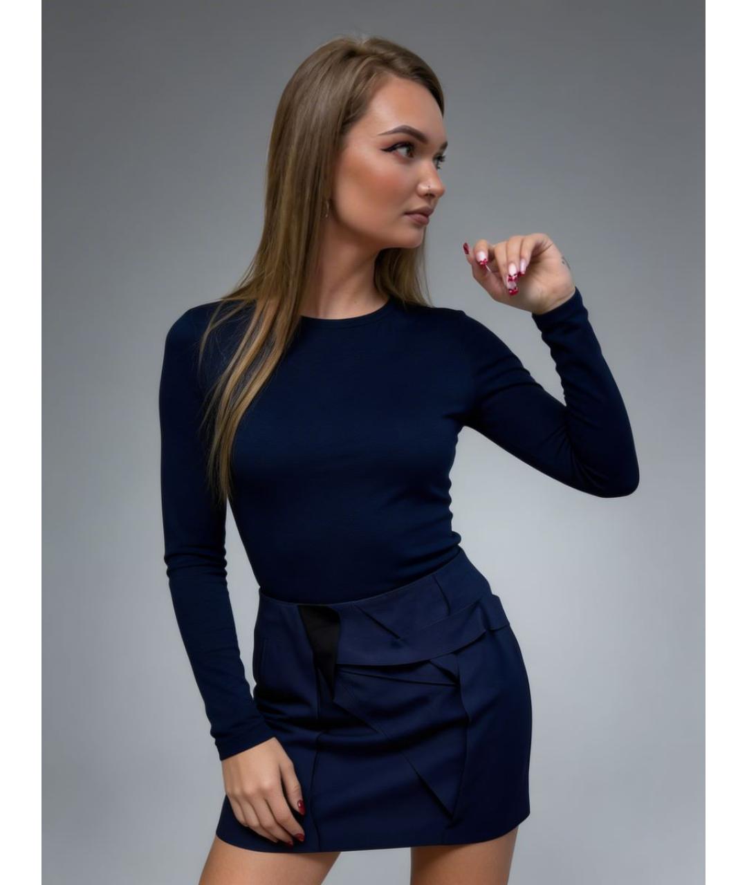 BALENCIAGA Синяя юбка мини, фото 7