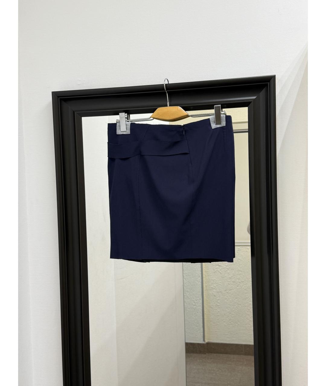 BALENCIAGA Синяя юбка мини, фото 2