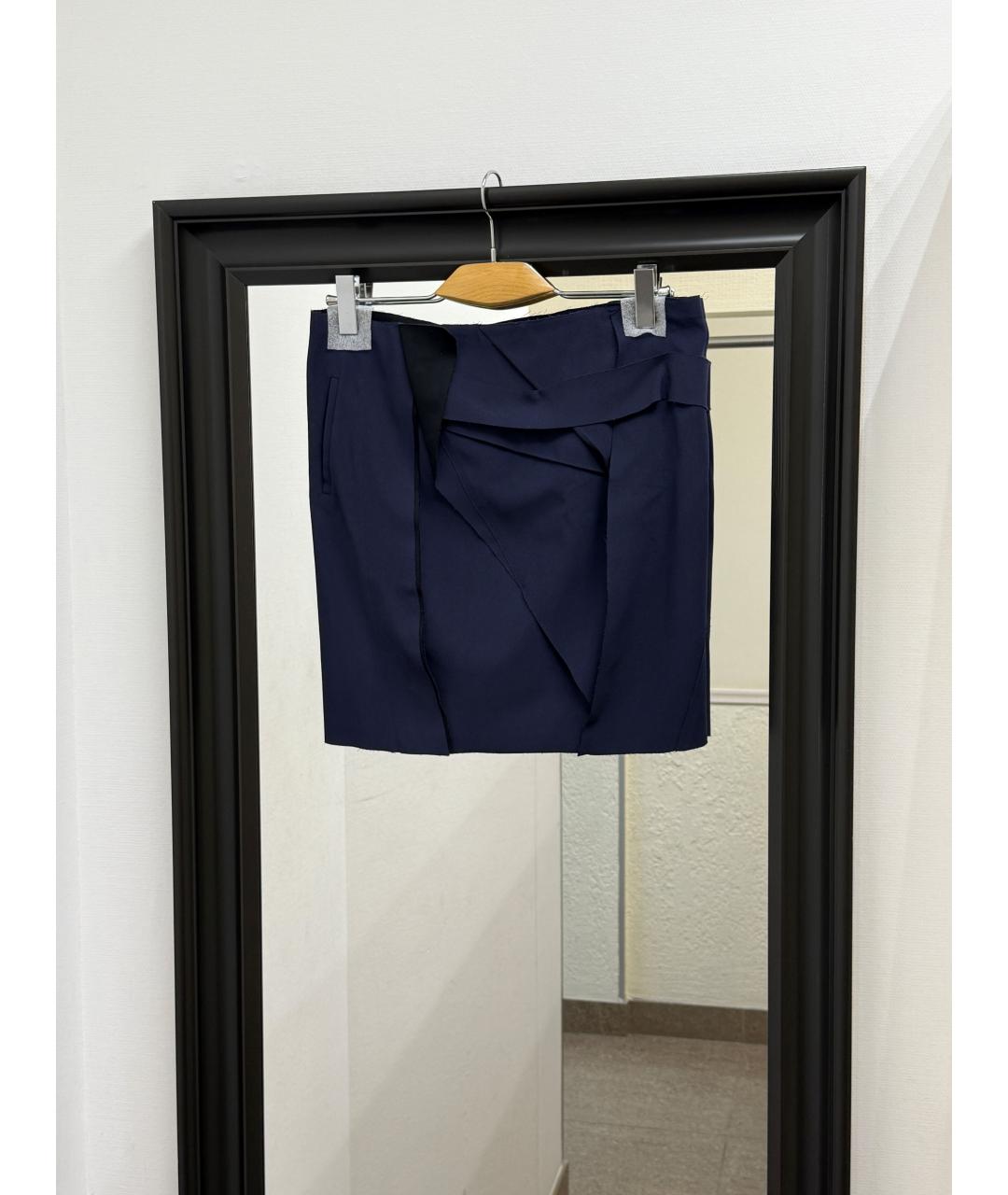 BALENCIAGA Синяя юбка мини, фото 8