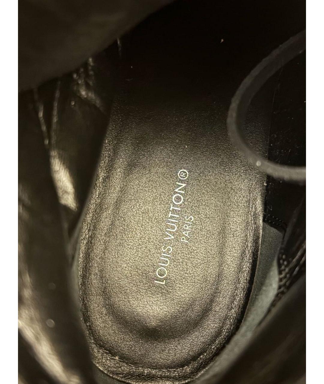 LOUIS VUITTON Черные кожаные ботинки, фото 6