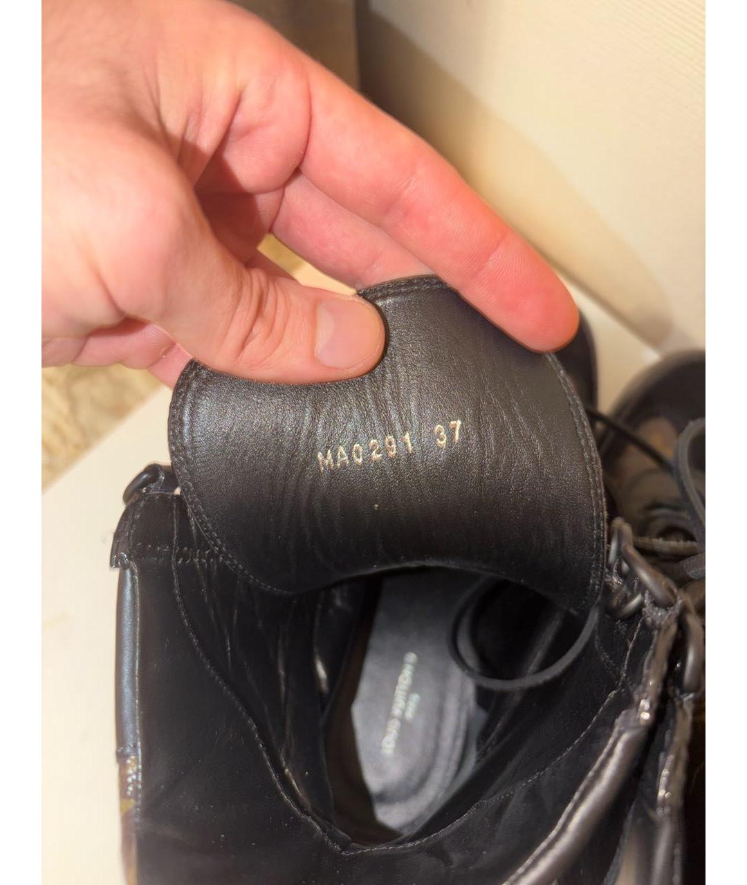 LOUIS VUITTON Черные кожаные ботинки, фото 5