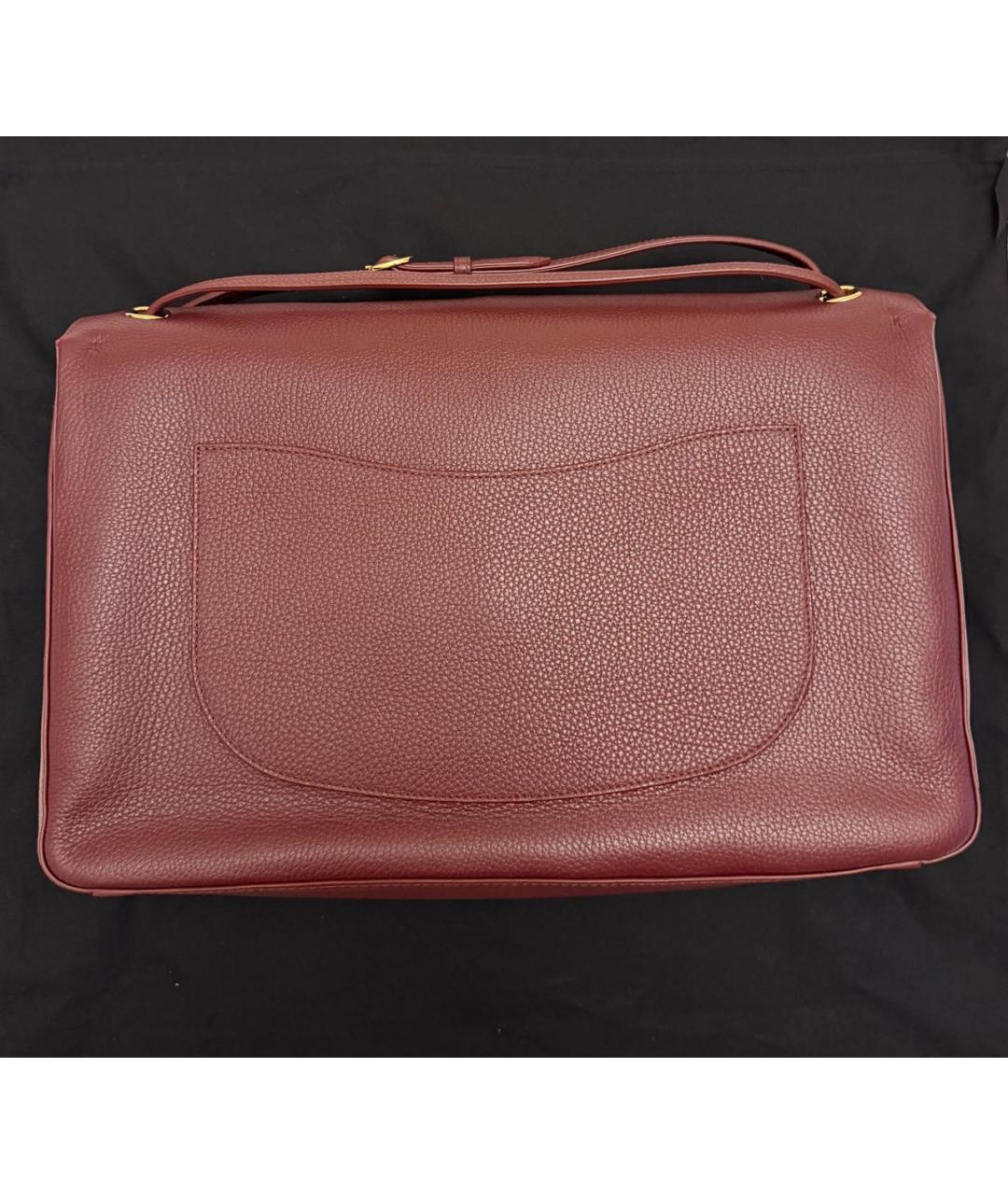 CHANEL Бордовая кожаная сумка через плечо, фото 3