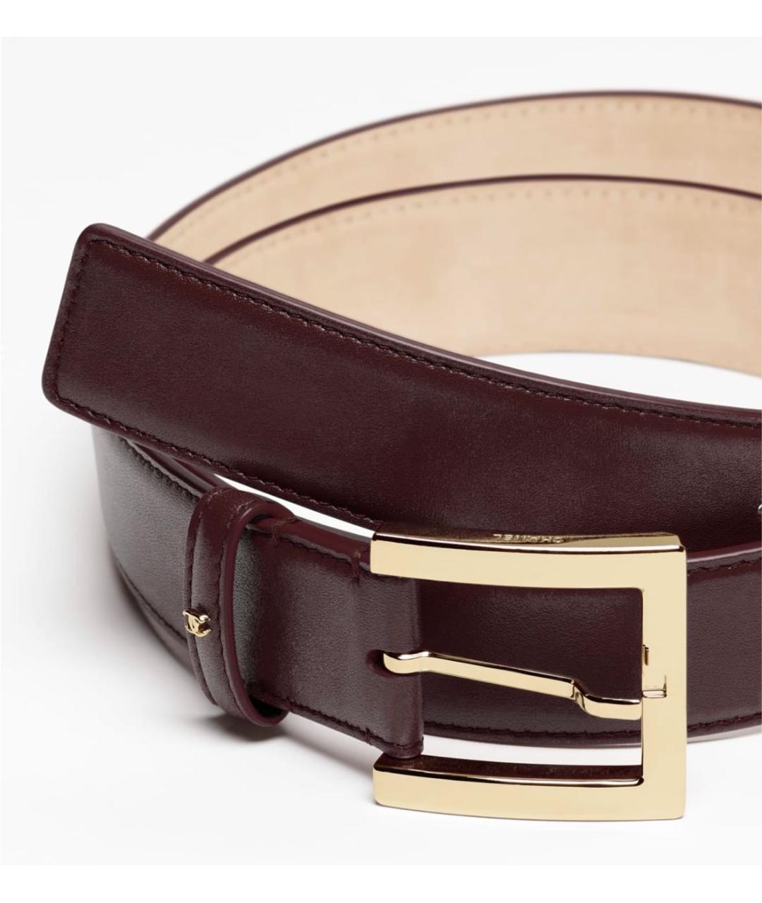 CHANEL Коричневый кожаный ремень, фото 2