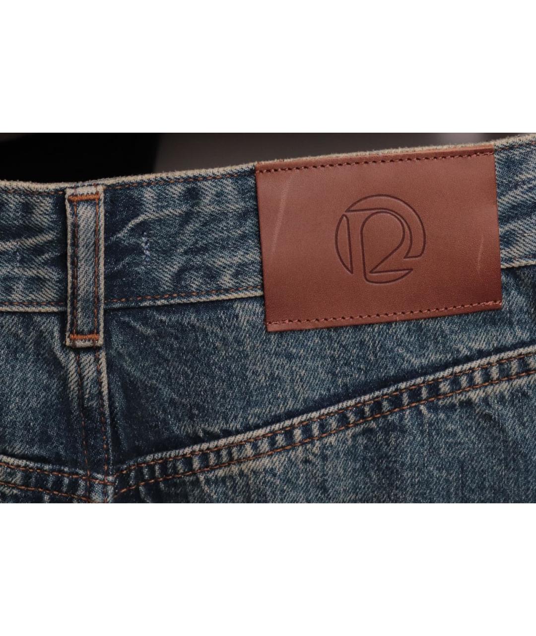 12 STOREEZ Синие хлопковые прямые джинсы, фото 5