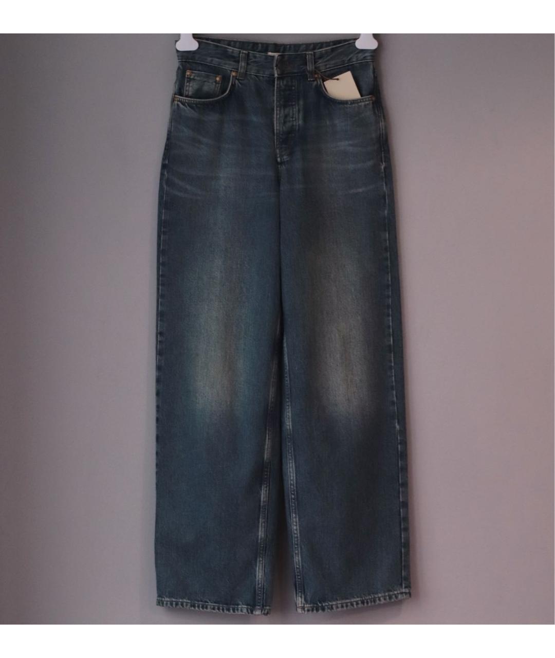 12 STOREEZ Синие хлопковые прямые джинсы, фото 2