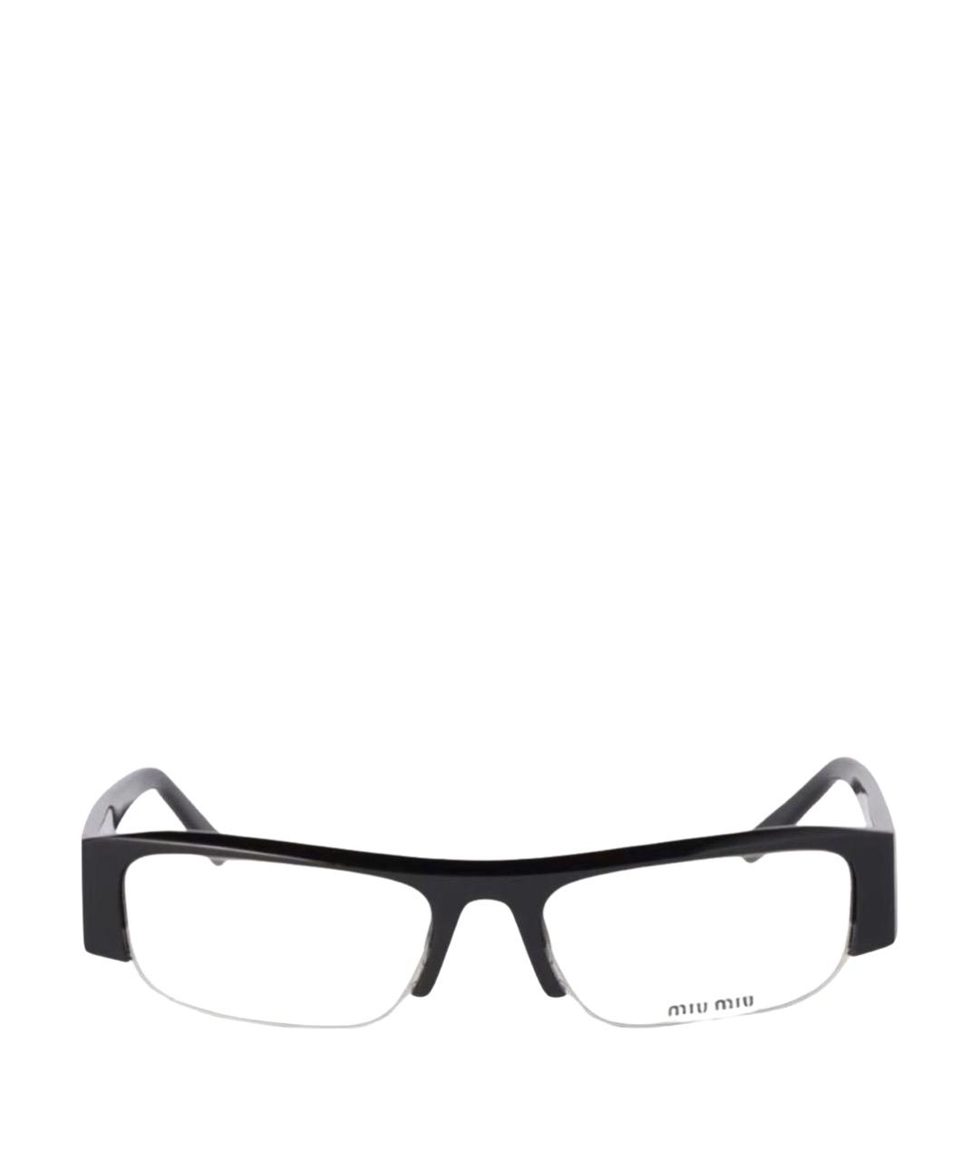 MIU MIU Черные пластиковые солнцезащитные очки, фото 1