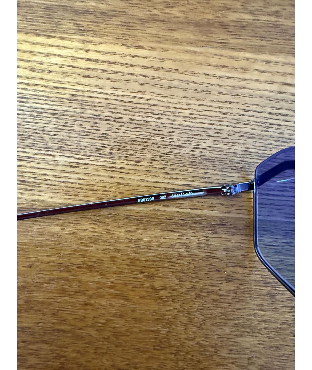 BALENCIAGA Серебряные металлические солнцезащитные очки, фото 5