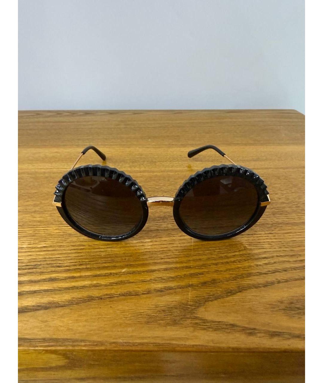 DOLCE&GABBANA Черные пластиковые солнцезащитные очки, фото 2