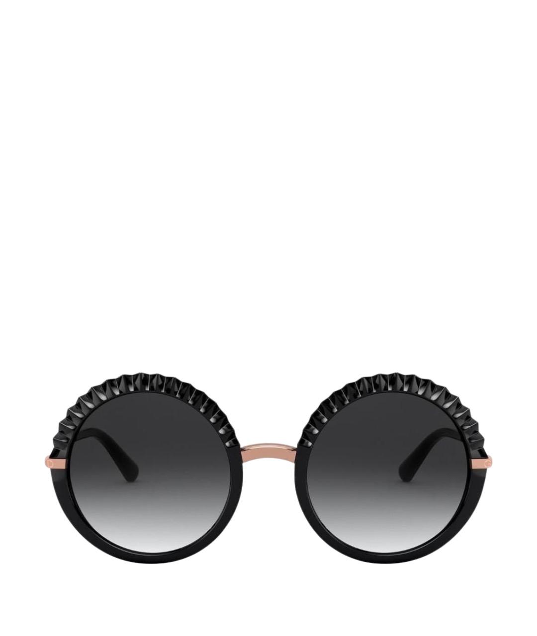 DOLCE&GABBANA Черные пластиковые солнцезащитные очки, фото 1