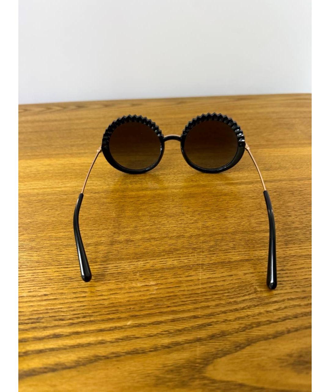 DOLCE&GABBANA Черные пластиковые солнцезащитные очки, фото 3